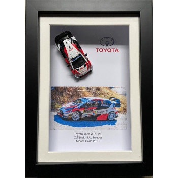 Cadre 3D de la Toyota Yaris WRC de Tanak et Jarveoja lors du Monte Carlo en 2019