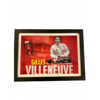 Cadre 3D Formule 1 Ferrari de Gilles Villeneuve