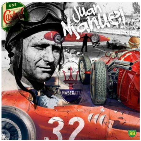 Juan Manuel Fangio B. Boffa - Plexi 123 x 123 cm